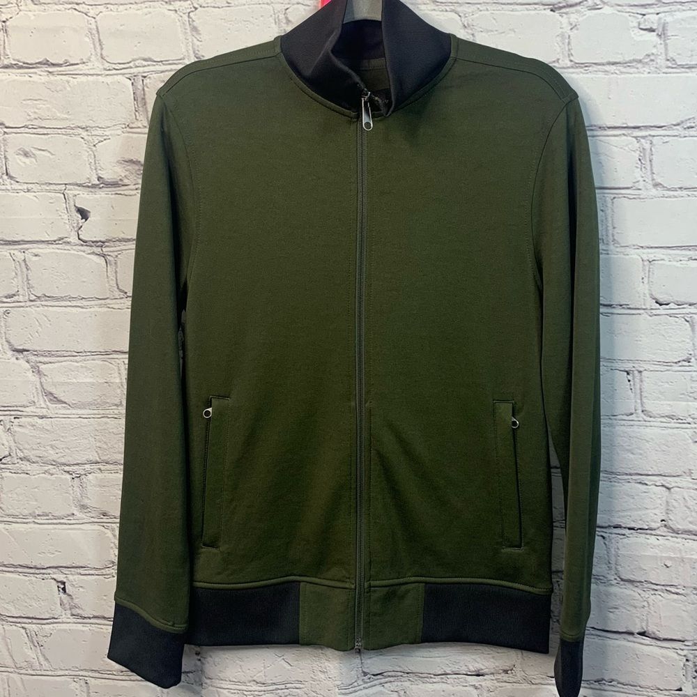 GOOD FELLOW Bomber Jacket with Pockets Olive Green